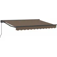 Syfax Manuelle Markise 3 x 2,5 m Taupe 100% Polyester