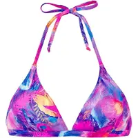 Venice beach Triangel-Bikini-Top "Zarina", Damen, Gr. 42, Cup C/D, bunt (lila print), Recycling-Polyamid, bedruckt, Bikini-Oberteile Triangel-Bikini-Top, im farbenträchtigem Design