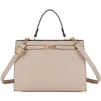 Gallantry Paris Gallantry, Camélia Damentasche mit strukturiertem Design und Metallverschluss, Taupe