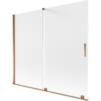 Mexen Velar Duschwand 2-flügelig verschiebbar 180 x 150 cm, matt, Roségold - 896-180-000-31-60