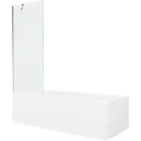 Mexen Vega Rechteckwanne 170 x 70 cm mit Verkleidung und 1-flügeliger Sichtschutz 70 cm, transparent, chrom - 550117070X9507000?