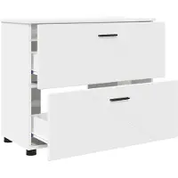 vidaXL Badezimmermöbel-Set 3 Stk. Weiß Sperrholz und Metall
