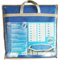 Ubbink Luftpolsterfolie für Holzpools - - Rechteckig 350x650 - Blau - 400 Mikron