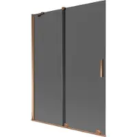 Mexen Velar 2-flügelige Duschwand, 130 x 150 cm, Graphit, Roségold - 896-130-000-41-60