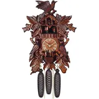 Engstler - 634/8 MT - Kuckucksuhr - 8-Tage-Kettenzugwerk - Nussbaum