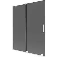 Mexen Velar 2-teilig verschiebbare Badewannenwand 140 x 150 cm, Graphit, Weiß - 896-140-000-41-20
