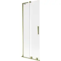 Mexen Velar L Badewannenabtrennung 2-flügelig, verschiebbar 70 x 150 cm, matt, gold - 896-070-003-31-50