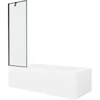 Mexen Vega rechteckige Badewanne 160 x 70 cm mit Verkleidung und 1-flügeliger Duschwand 60 cm, schwarzes Muster - 550116070X950?