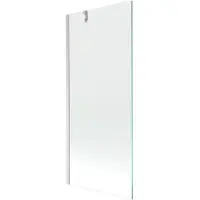 Mexen Next Badewannenabtrennung 1-flügelig 80 x 150 cm, transparent, gebürstetes Nickel - 895-080-000-00-00-97