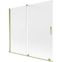 Mexen Velar Duschabtrennung 2-teilig verschiebbar 170 x 150 cm, matt, gold - 896-170-000-31-50