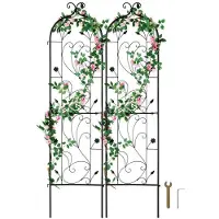 OEM Metallenes Trellis-System, 152,4 x 38,1 cm, 2-Stück, für Patio's und Gärten, Clematis-Unterstützung, für Außenverwendung
