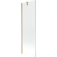 Mexen Next Badewannenwand 1-flügelig 60 x 150 cm, transparent, gebürstetes Kupfer - 895-060-000-00-00-65