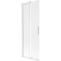 Mexen Velar Badewannenabtrennung 2-flügelig verschiebbar 75 x 150 cm, satiniert, weiß - 896-075-000-31-20