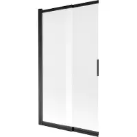 Mexen Fox Duschwand 2-flügelig verschiebbar 100 x 150 cm, satiniert, schwarz - 891-100-002-70-30