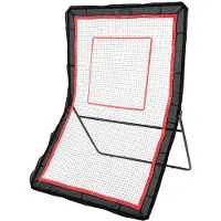 DUOKU Lacrosse Trainingsnet 5x7, Softbal Oefenmuur mit Verstelbarer Ecke und Ziel, 220V, 50W, Durable Nylon