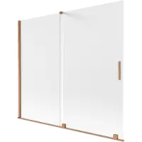 Mexen Velar Duschwand 2-flügelig verschiebbar 180 x 150 cm, mattiert, gebürstetes Kupfer - 896-180-000-31-65