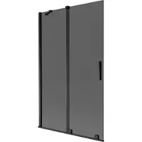 Mexen Velar Duschabtrennung 2-flügelig verschiebbar 110 x 150 cm, Graphit, Schwarz - 896-110-000-41-70