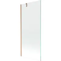 Mexen Next Badewannenfaltwand 1-flügelig 80 x 150 cm, transparent, gebürstetes Kupfer - 895-080-000-00-00-65
