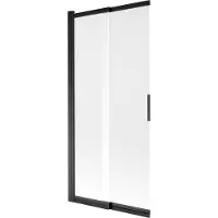 Mexen Fox Duschabtrennung 2-flügelig schiebbar 85 x 150 cm, satiniert, schwarz - 891-085-002-70-30