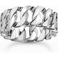 Thomas Sabo Fingerring "Breiter Kettenglieder-Ring" Gr. 56, silber (silberfarben), Fingerringe, Damen, 56, Silber 925 (recycelt), 8mm, Fingerring