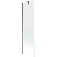 Mexen Next Badewannenfaltwand 1-flügelig 50 x 150 cm, transparent, gebürstet Gun Gray - 895-050-000-00-00-66