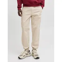 Jack & Jones Jogginghose "JPSTKANE TROY CUFFED JOGGER SN", Herren, Gr. M, N-Gr, gelb (moonbeam), Web, Obermaterial: 100% Baumwolle, unifarben, relaxed fit normal, Hosen Jogginghose