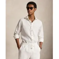 Ralph Lauren für Herren. 710B22591001 Weißes Custom Fit Leinenhemd (XL), Lässig, Langarm
