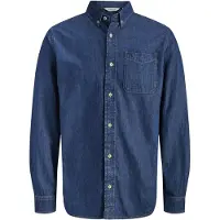 Jack & Jones Jeanshemd "JJEBROOK JJOXFORD SHIRT AKM 990 NOOS", Herren, Gr. XL, N-Gr, blau (blau denim pack:mid blau), Denim/Jeans, Obermaterial: 100% Baumwolle, unifarben, normal, Hemden Jeanshemd