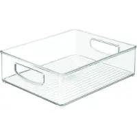 Unyqoos iDesign Kitchen Binz Aufbewahrungsbox für Küchenschrank – transparentes Acryl, stapelbar, 20,5 x 25,5 x 7,5 cm (H)