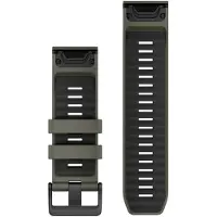 Simpletek Garmin 010-13393-12 | Silikonarmband Quickfit 26 mm, Olivgrün/Schwarz