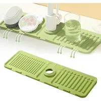 Markenlos Abtropfmat Wasserkran-Schutz - Abtropfschale - Küchenorganizer - Universell - Grün