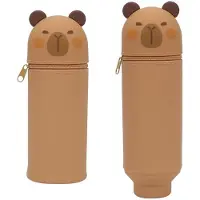 OEM Kawaii 2in1 Etui für Schule, Silikon, Cartoon Tiere, Stiftbox