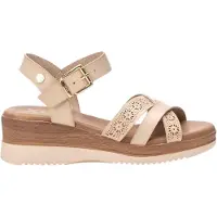 Xti für Damen. 14385105-HIELO Sandalen 143851 weiß (39), 3 bis 5 cm, Schnalle, Lässig