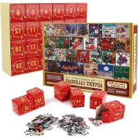OEM Weihnachts-Adventskalender-Puzzles, 24x1000teilig, Dekoration für Kinder und Erwachsene
