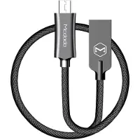 Mcdodo Knight 1M Micro-USB Datenkabel QC4.0 Quick Charge Schnell Ladekabel geflochten 2A Soft Nylonkabel Grau