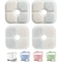 OEM Kattendrinkfonteinfilter 4-pack, 2,5 l, drievoudig filtratiesysteem, effizienter Ersatzfilter