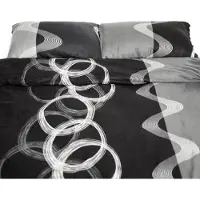 COFI Fleece-Bettwäsche mit Reißverschluss in Grau Kissen- und Deckenbezug 100% Polyester 240x220 cm
