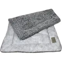 OEM Hundeflämmchen, 105 x 70 cm, für Wohnzimmer und Unterwegs, waschbar, verschiedene Größen erhältlich, befüllt, sehr weich, grau.
