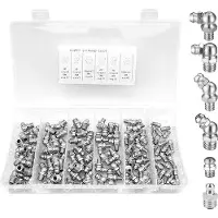 OEM Hydraulische Smeernippel-Set M6 M8 - recht und schräg 45° 90° - für Smeerpumpen mit Aufbewahrungsbox