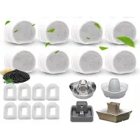 OEM Kattenschuimfilter - 16 Stück - Aktivkohle - Hohes Filterniveau - Navellungset - Für Sedona, Avalon, Pagoda und Petsafe Drinkwell 360 RVS