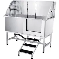 OEM Professionelle Hundebadestation - Hundebadkuip aus Edelstahl - Hundebad 200kg - inkl. Zubehör