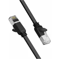 UGREEN 5 Meter Flachkabel Internet Netzwerkkabel Ethernet Patchkabel RJ45 Cat 6 UTP 1000Mbps Schwarz