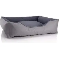 Markenlos Hunde- und Kissenbett XL - Waschbares Hundehaus mit Abnehmbarer Hülle in Grau