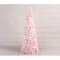 Magic Home Dekoration MagicHome Weihnachten, Bäumchen aus Flaum, rosa, 24x60 cm – Feder-Weihnachtsbaum