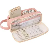 OEM Gepäcktasche mit 5 Fachern, wasserdichte Schülermappe, Organizer für Kinder und Jugendliche, großes Büro-Organizer für Schüler und Abiturienten (pastellrosa)