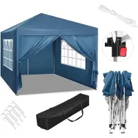 Markenlos Partytent 3x3 m - Wasserfest mit UV-Schutz und Seitenwänden