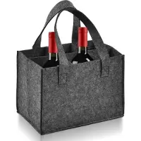 OEM Gepolst Reisegepäcktasche mit 6 Fächern - abnehmbarer Verteiler - Weinflaschen-Tasche - Bierflaschen-Tasche - dunkelgrau - Reisegepäcktasche.