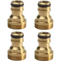 OEM Universal-Adapter für Gartenschlauch mit M22-Innenrohr und M24-Außenrohr, 4 Stück, für das Anschließen von Gartenschläuchen