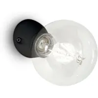 Ideal Lux Moderne Wandleuchte Weingut Porzellan - Keramik Schwarz 1 Licht E27