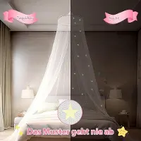 Markenlos Mückennetz Lichtend Schneeflocken - Für Doppelbett, Einzelbett, Babybett